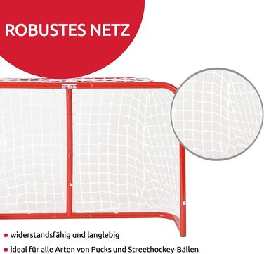Street-Hockeytor Base 32'' - Розкладне вуличне ворота для хокею, 81x53x30 см, з м'ячем та міні-кічками