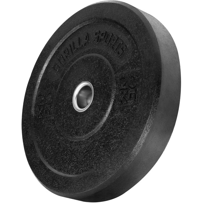 Олімпійські диски GORILLA SPORTS гумові 5–50 кг, 50 мм, для штанги, одиничні/набір
