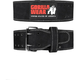 Пояс для підйому важких ваг Gorilla Wear, шкіряний, 4 дюйми, чорний