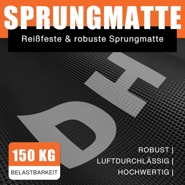 Трамплін для фітнесу DH FitLife, Ø121 см, 150 кг, з регульованими ручками | Для дітей та дорослих