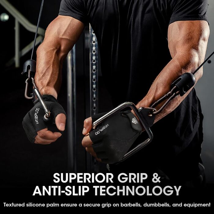 Рукавички для тренувань чоловічі та жіночі Weightlifter, для фітнесу та спортзалу, дихаючі, чорні, розмір M