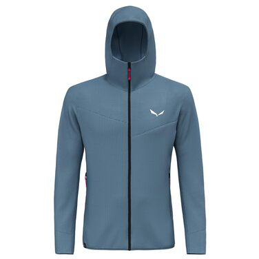 Чоловіча флісова куртка Salewa Puez Waffle Hybrid Polarlite з капюшоном, java blue, розмір S